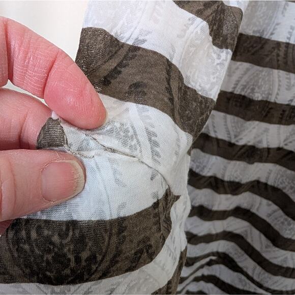 Carve Designs striped Brown and White Tunic Dress Cover Up Small - Picture 3 of 8